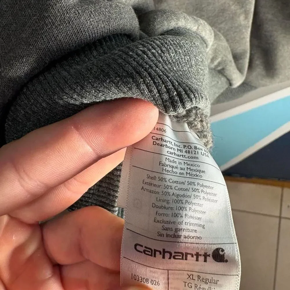 Carhartt gray sherpa